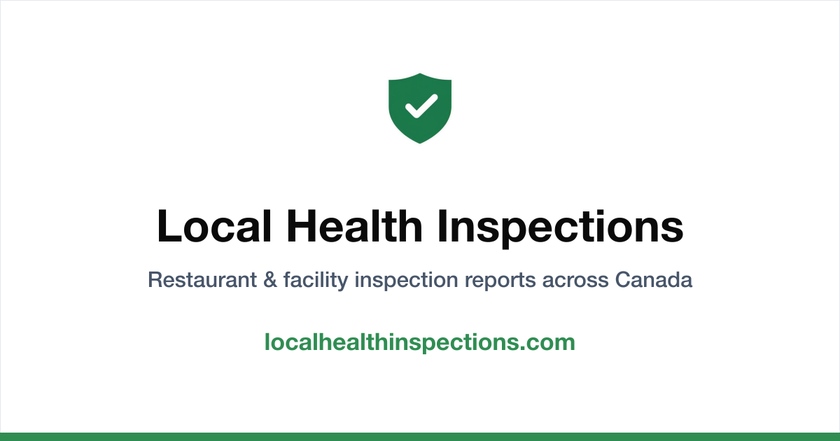 Health Inspection Map - Local Health Inspections
